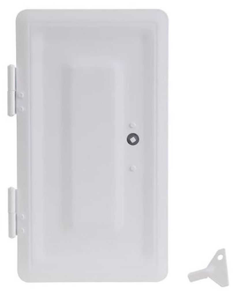Chiave per porta del camino, verniciata di bianco Immagine del prodotto 