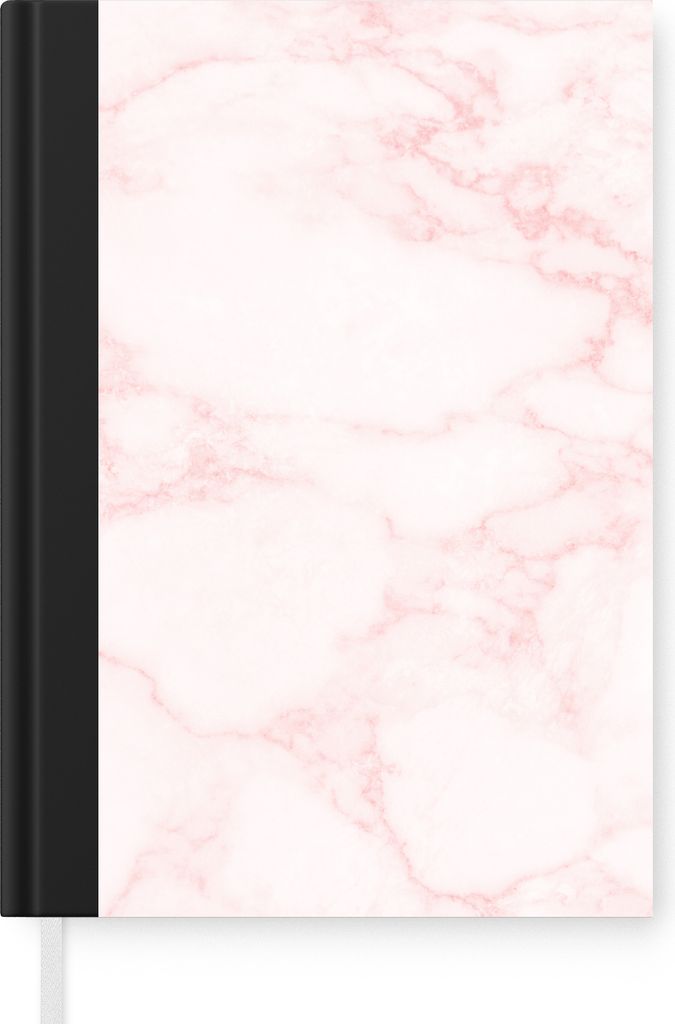 MuchoWow Notizbuch Tagebuch Haushaltsbuch Notebook A5 Marmor - Textur - Rosa - Schick - Notizblock - Notizheft - Notebook - Schreibblock - Papier
