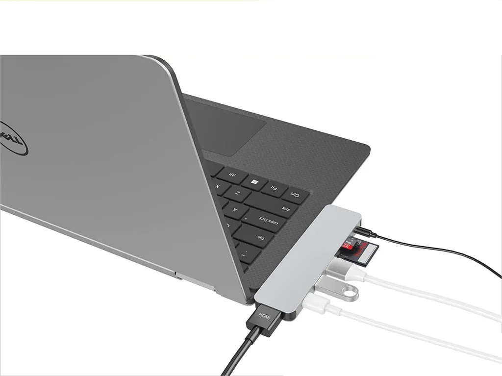 HYPER GN21D-SILVER Docking Station Laptop Argento - Hub 7-in-1 USB-C - 7