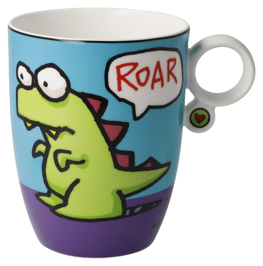Goebel Künstlertasse Ed Eck - Roar, Fine Bone China, Bunt, 400 ml, 67200191