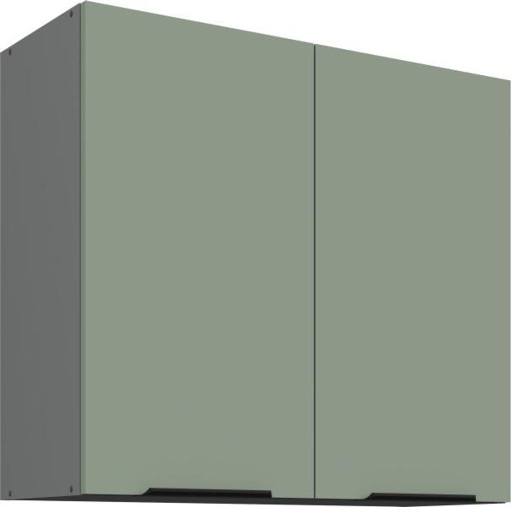 Oberschrank LUNARA – Breite 80 cm, Grün/Anthrazit Produktbild 
