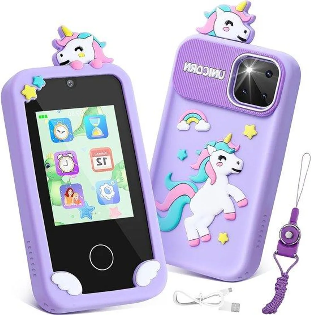 Smartphone enfant antichoc avec double caméra et lecteur MP3 intégré