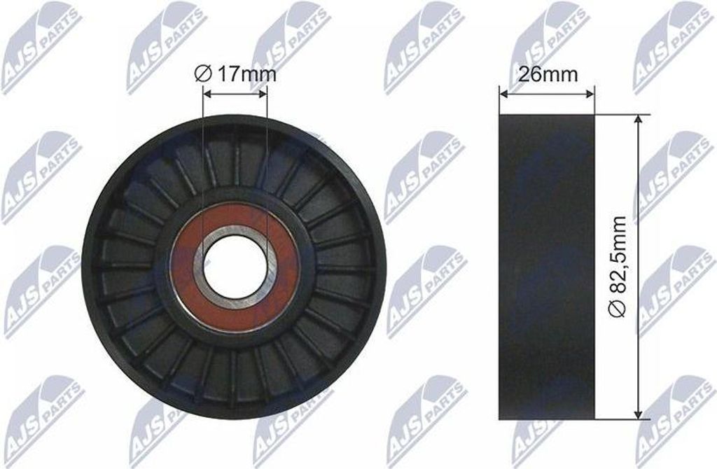 NTY RNK-KA-009 Spannrolle, Keilriemen OE 231293F000 kompatibel mit Opirus