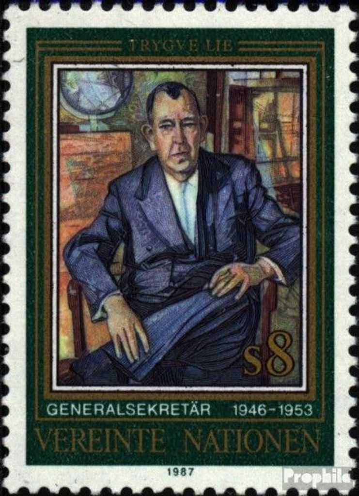 Briefmarken UNO - Wien 1987 Mi 68 (kompl.Ausg.) gestempelt Trygve Lie