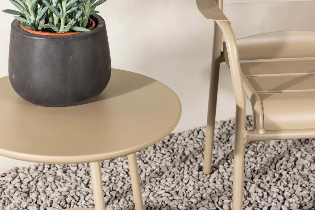 Canapé et fauteuils beige Faro : ensemble de salon 3 pièces chic