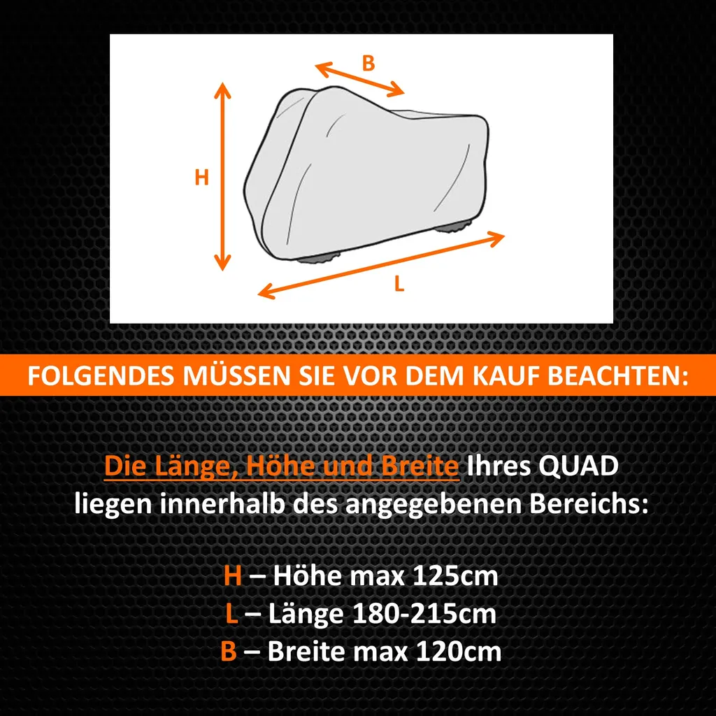 Coperta Quadgarage L Impermeabile Can-Am Outlander Max: Protezione Top
