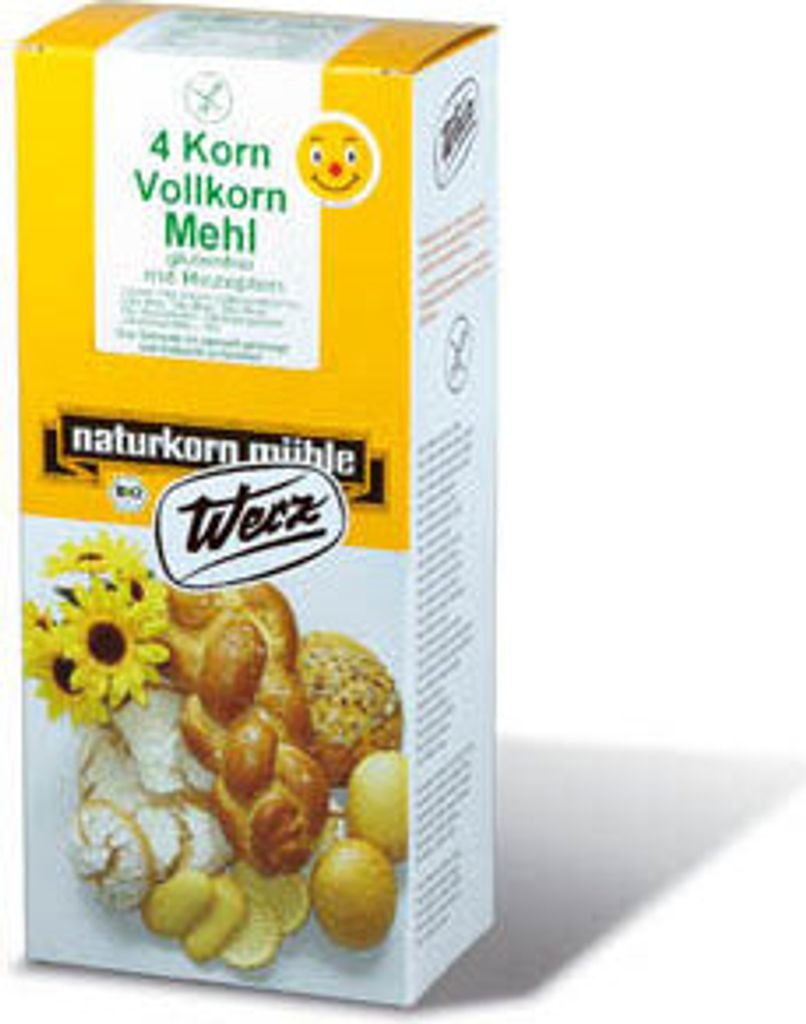 naturkorn mühle Werz - 4-Korn-Vollkorn-Mehl glutenfrei - Produktbild 