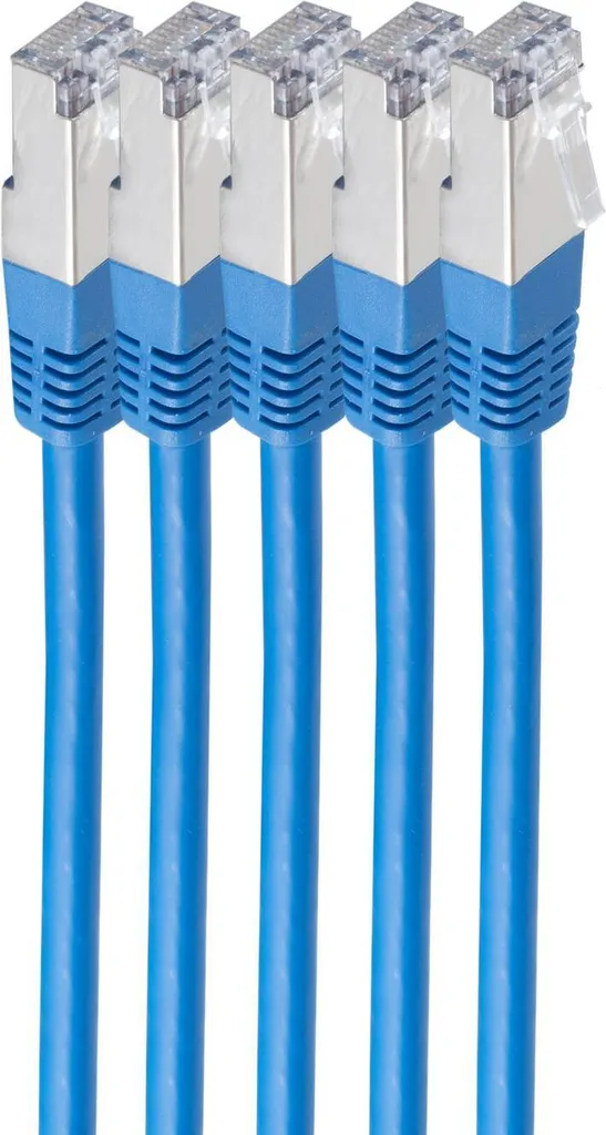 Câble Ethernet 1m Cat6 S/FTP bleu pour éliminer les interférences