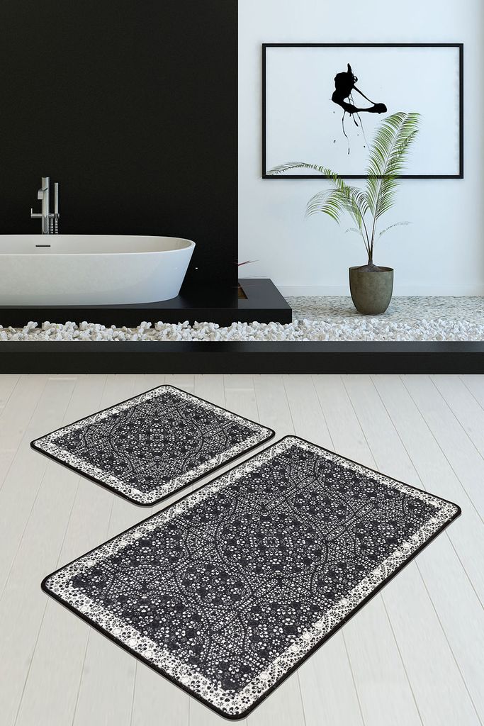Mijolnir, Paisley- CHL4367, Schwarz, Badematten, 700 gr/m², 100% Samtstoff