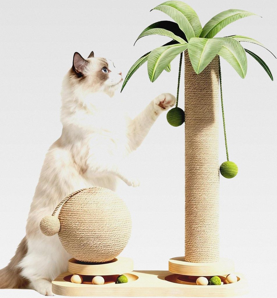 Kratzbaum | Sisalspielzeug Möbelschutz – Indoor Katzenhaus Condo Baum Spielzeug | für Haustier während Geburtstag Halloween Outdoor Home Frien...