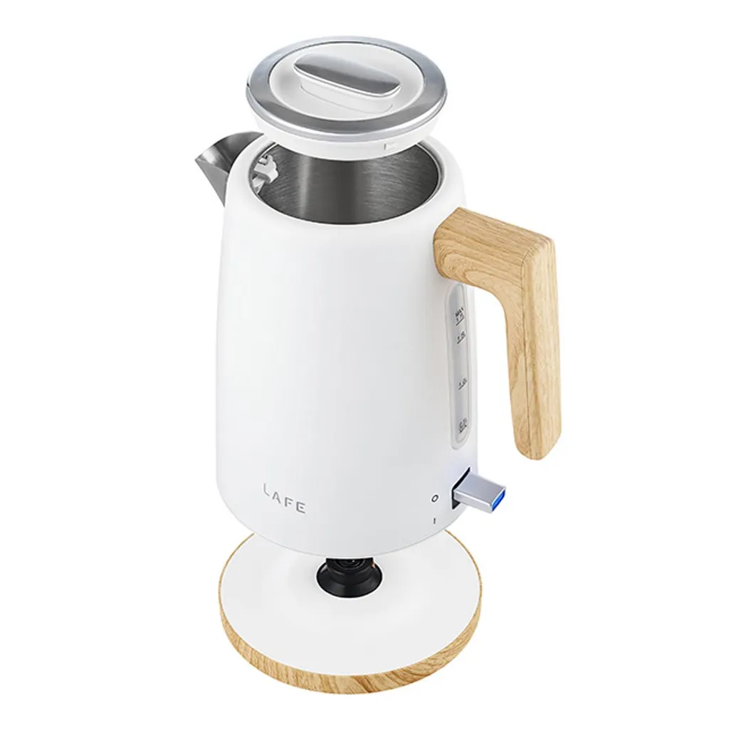 Bouilloire électrique rapide 2200W Lafe 1,7L - Style Scandinave Blanc - 4