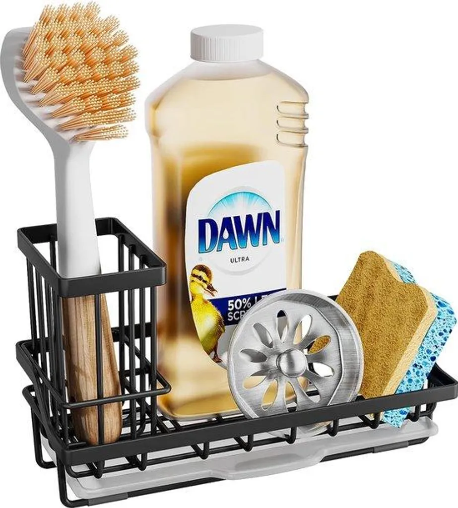 Organisateur d'évier multifonction cuisine et salle de bain avec égouttoir