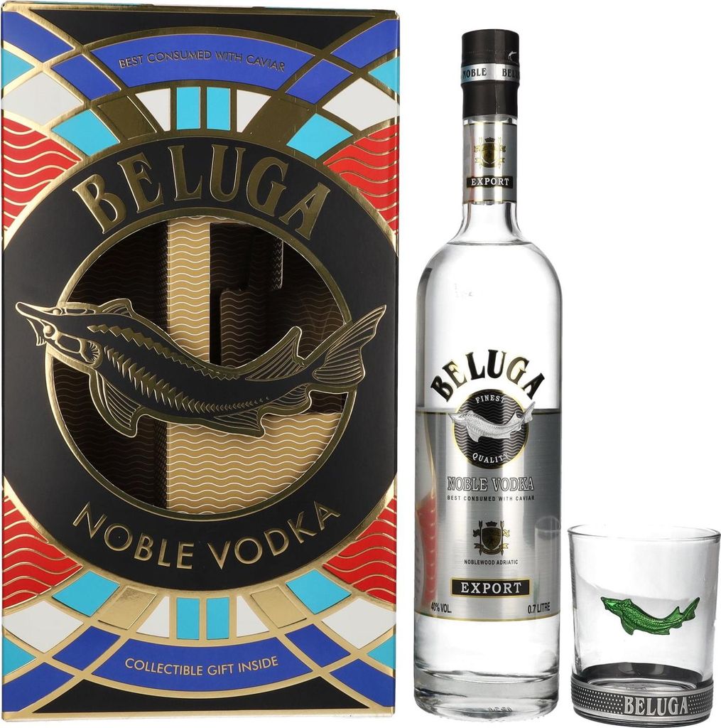 Beluga Noble Vodka EXPORT Montenegro 40% Vol. 0,7l en boîte Image du produit 