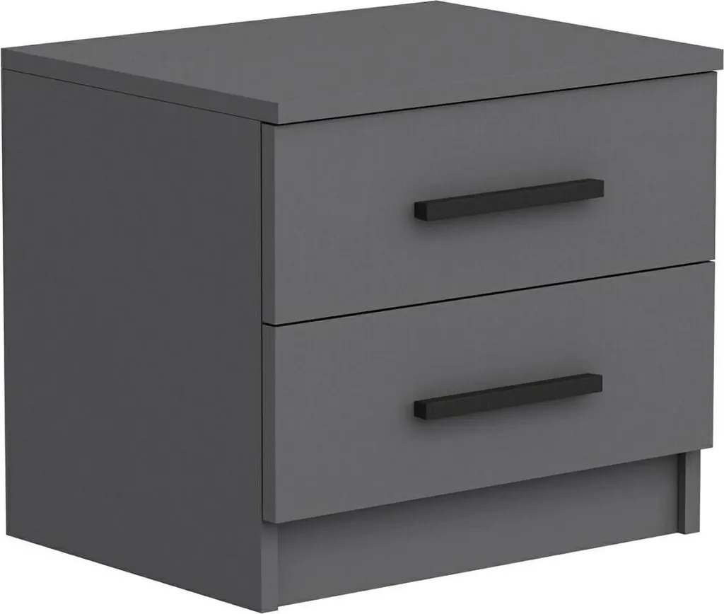 Table de nuit Iune Anthracite 50 cm : Finis le Désordre au Chevet