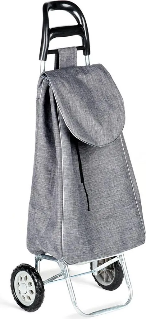 Chariot de courses gris 30L - Fini le mal de dos et les sacs lourds