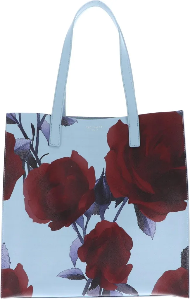 Ted Baker borsa a tracolla borsa shopper Elyzaa Large Rose Print Icon Bag Mid Blue multicolore