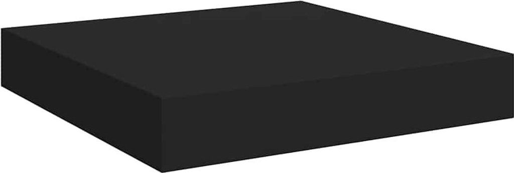 vidaXL Plávajúca polica čierna 23x23,5x3,8 cm MDF Obrázok produktu 