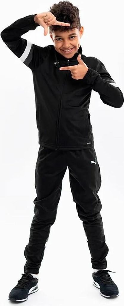 Puma Team Rise Trainingsanzug Schwarz 13-14 Years Jungen Produktbild 