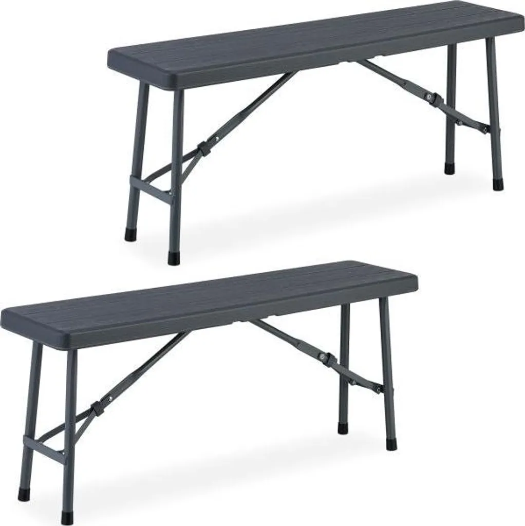 Banc à bière pour terrasse et jardin lot de 2 aspect bois gain de place
