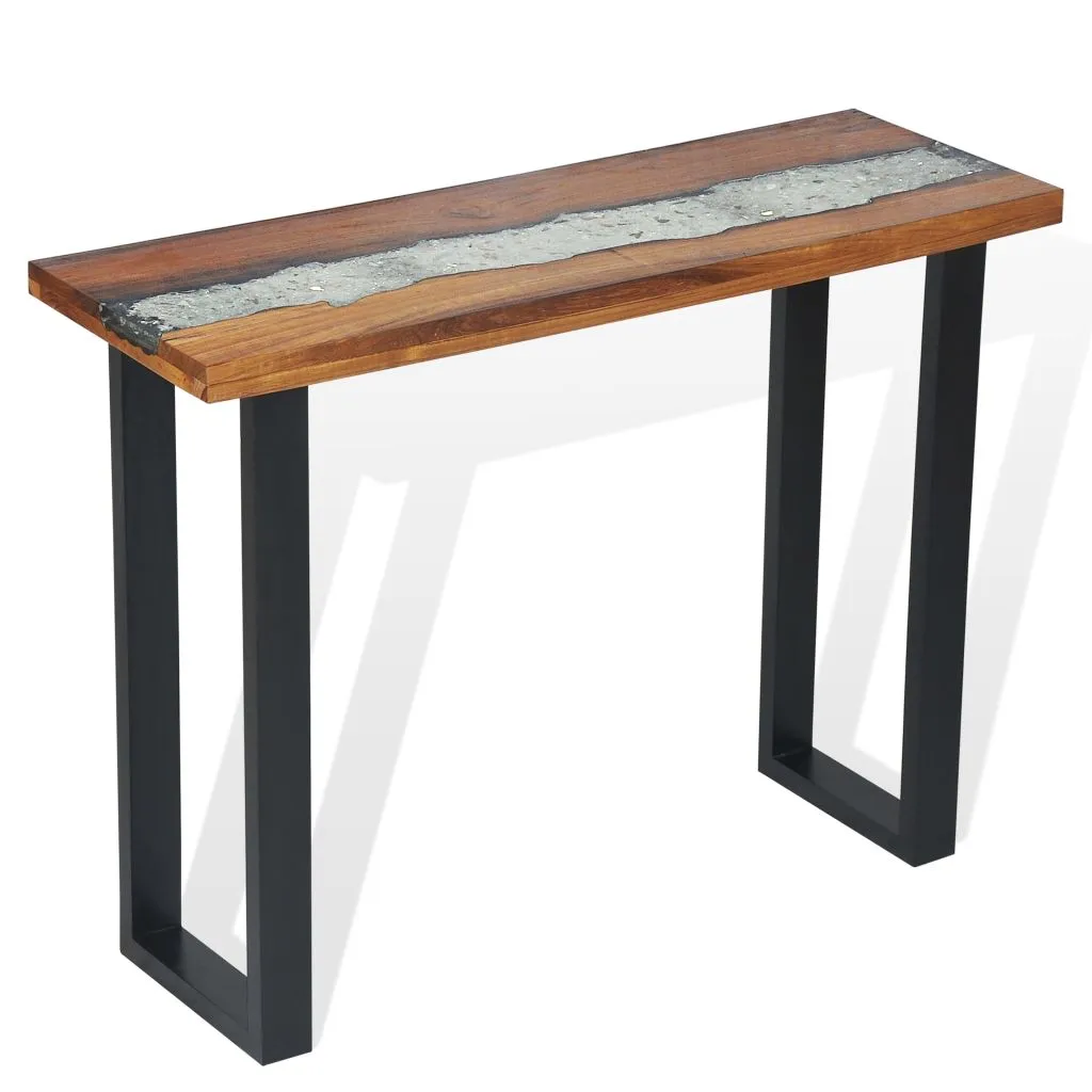 Console en bois de teck massif 100 cm | Table d'appoint design - 9