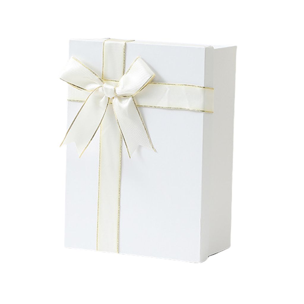 Geschenkbox Faltbare Gift Box mit Deckel und Band Geschenkkarton Geschenkboxen für Weihnachten Geburtstag Hochzeit 33x25x12.5cm Weiß