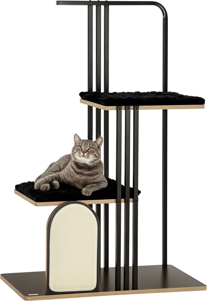 Kratzbaum, Industrial Design, 2 Plattformen, 2 Liegekissen, Produktbild 