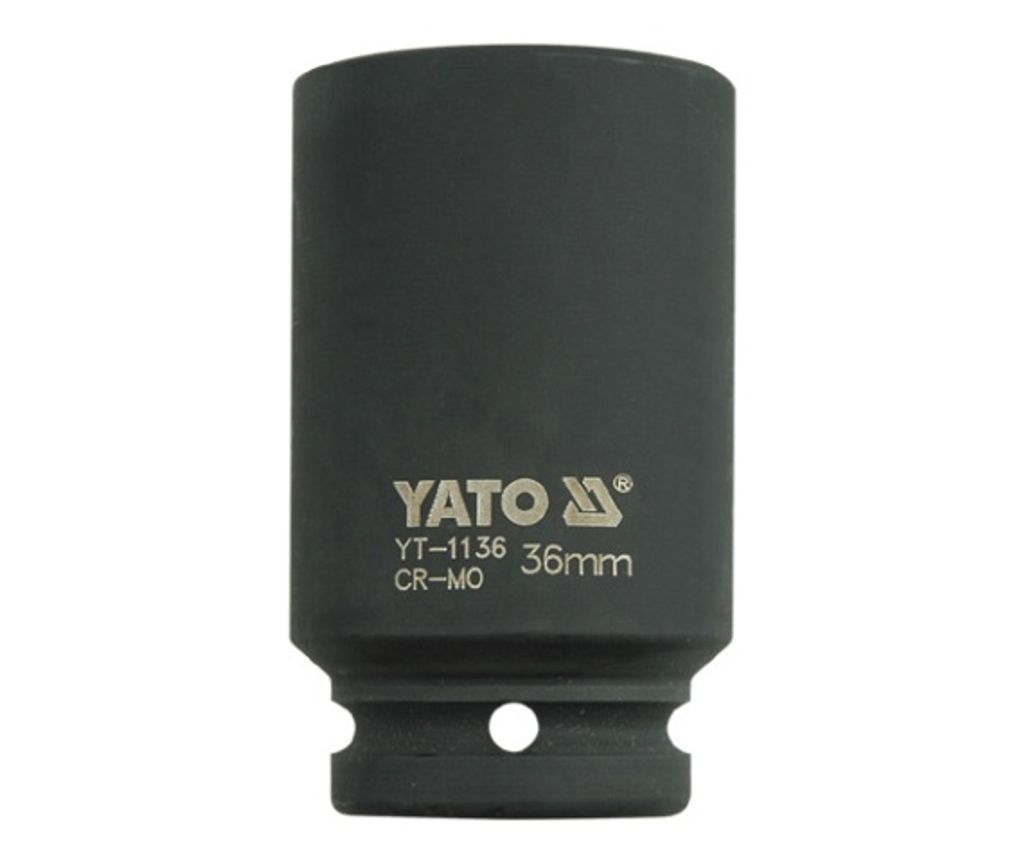 Yato YT-1136, Steckschlüsselbuchse, Schwarz, 1 Kopf/Köpfe, 3/4", Metrisch, 36 mm