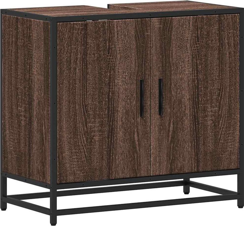vidaXL Vanity unit brown oak look 65x33x60 cm Obrázok produktu 