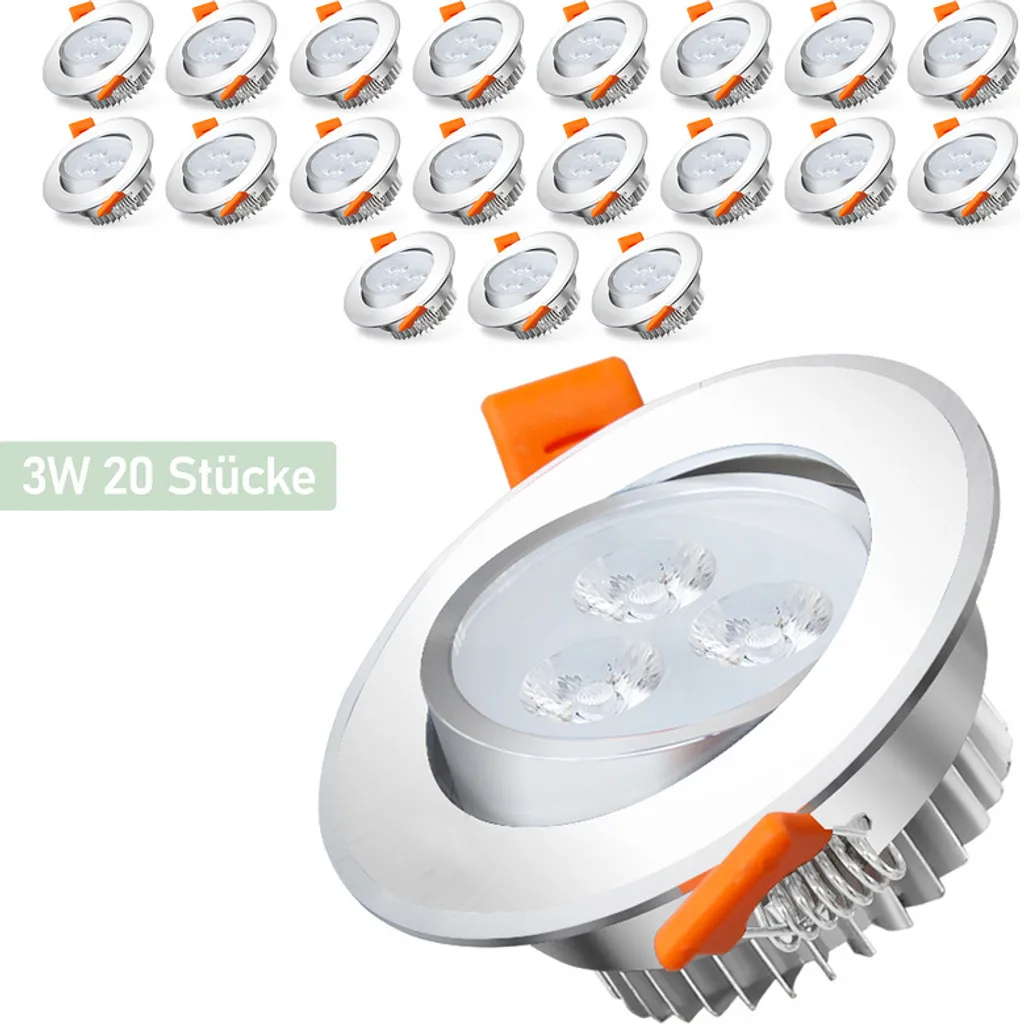 Fornitura 20x Faretti LED SWANEW 3W - Soluzione Incasso Professionale