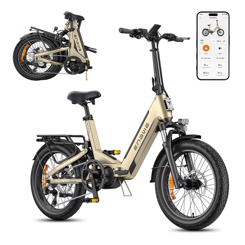 ENGWEL20 3.0 PRO EBike mit APP&IoT, Ebike 48V 15Ah Akku bis Produktbild 