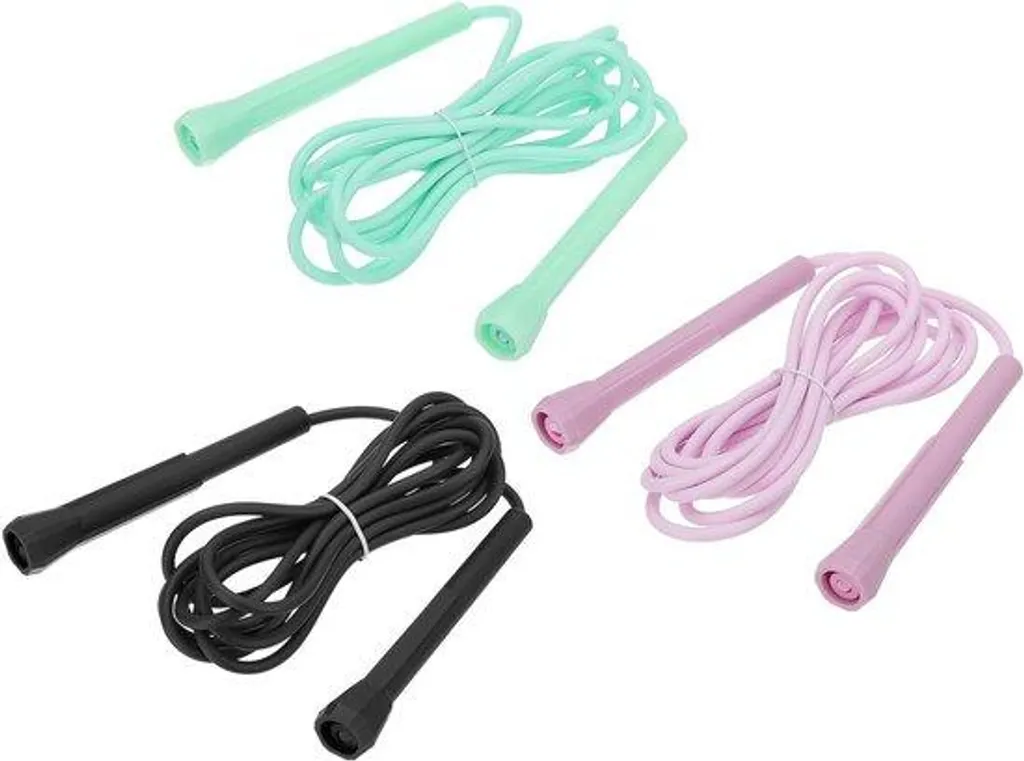 Corde à sauter de fitness en PVC réglable, lot de 3 câbles sans emmêlage