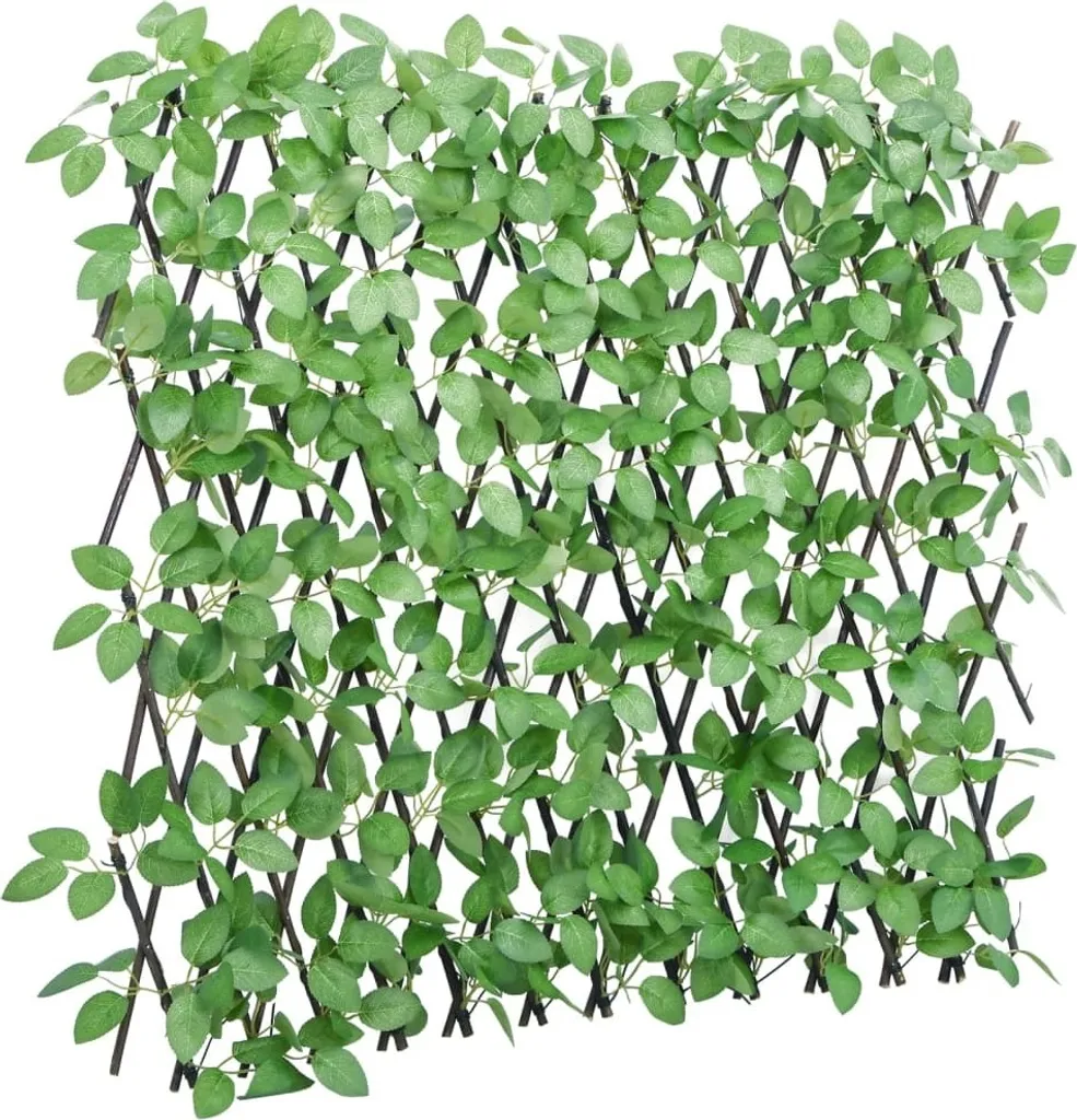 The Living Store traliccio con edera artificiale 5 pz. Estensibile 180x65 cm - 3