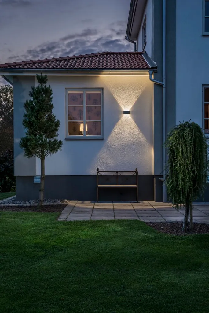 Luminaire mural extérieur LED Chieri 3X2 avec éclairage bidirectionnel