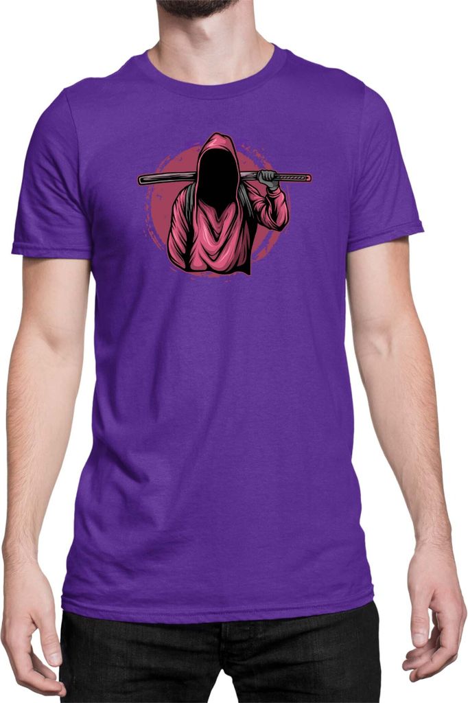 Herren T-Shirt Japan Anime Manga Ninja Assassin, Man S / Lila