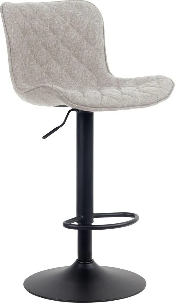 Sgabello da bar con schienale alto - esclusiva sedia da giardino - regolabile e ruotabile a 360° | Colore: Taupe | Materiale: Polvere