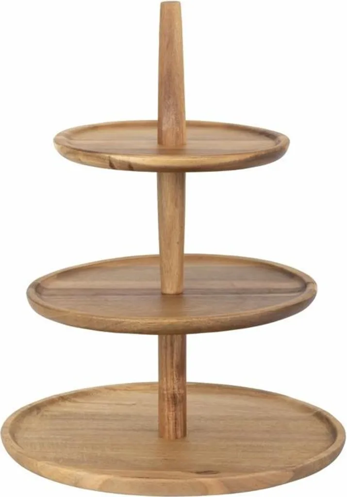 Olympia Etagere Acacia 3 Livelli | Supporto Legno per Buffet e Torte