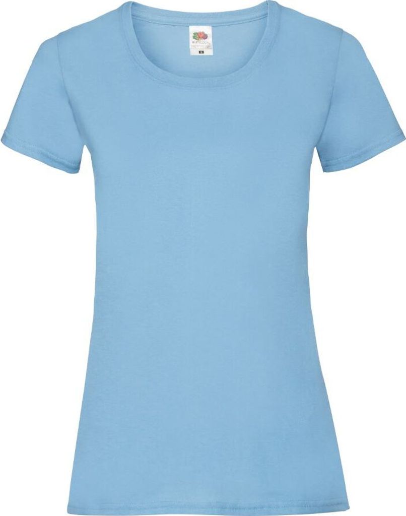 Damen T-Shirt Lady-Fit Valueweight T - Sky Blau, XXL