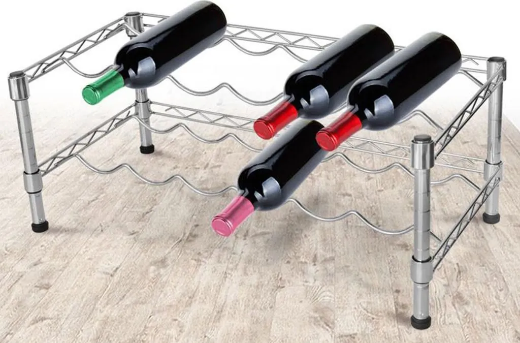 Portabottiglie Trentino Cromato 2 Ripiani per 12 Bottiglie | Offerta Online