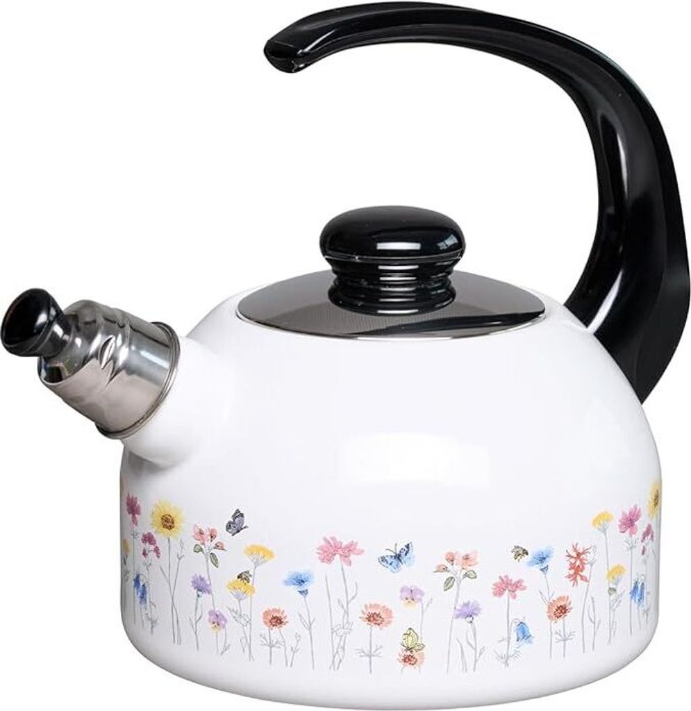 Riess Flötenkessel Plus 2 Liter FLORA Emaille Produktbild 