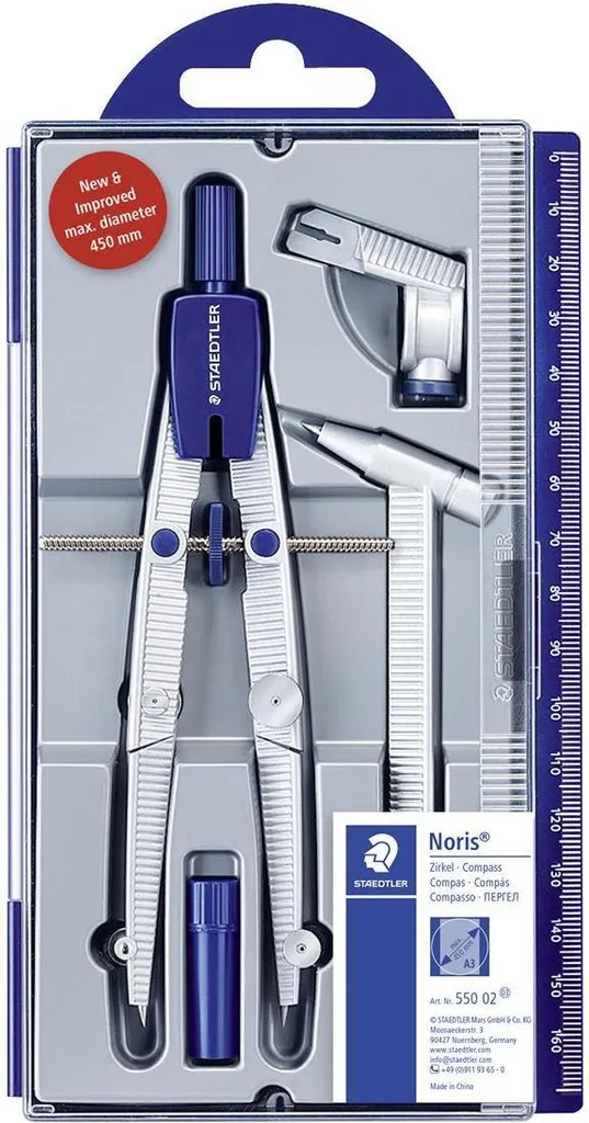 Balaustrone STAEDTLER Noris 550 02 | Compasso con Prolunga e Adattatore