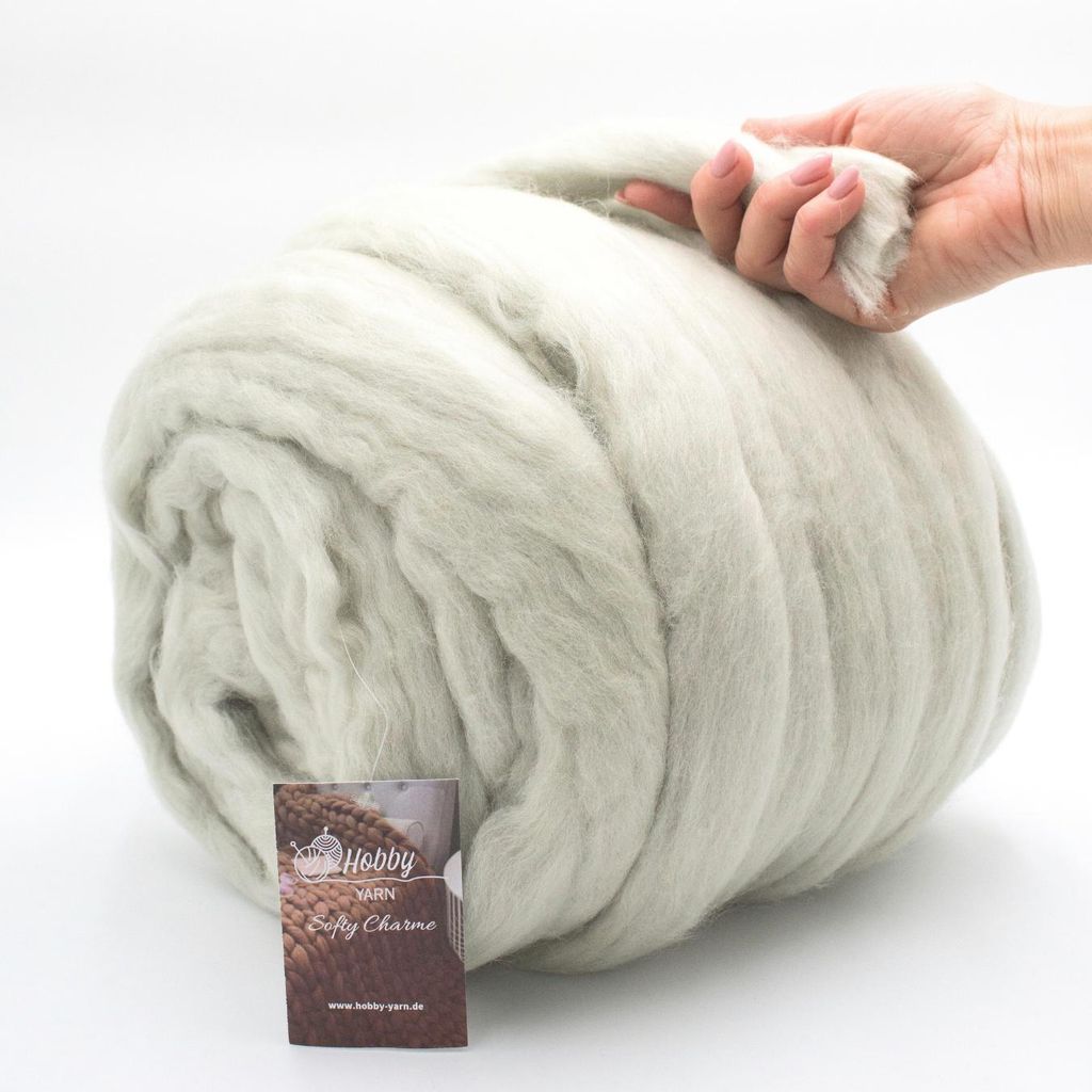 Hobby YARN - Softy Charme – 100% scheerwol, 1 kg, XXL Productafbeelding 