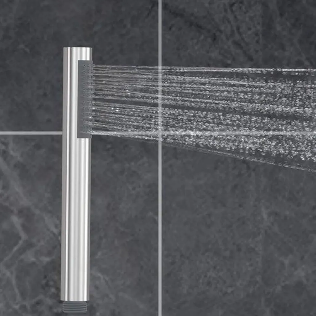 Pommeau de douche en acier brossé économique et anti-brûlure 1 pièce