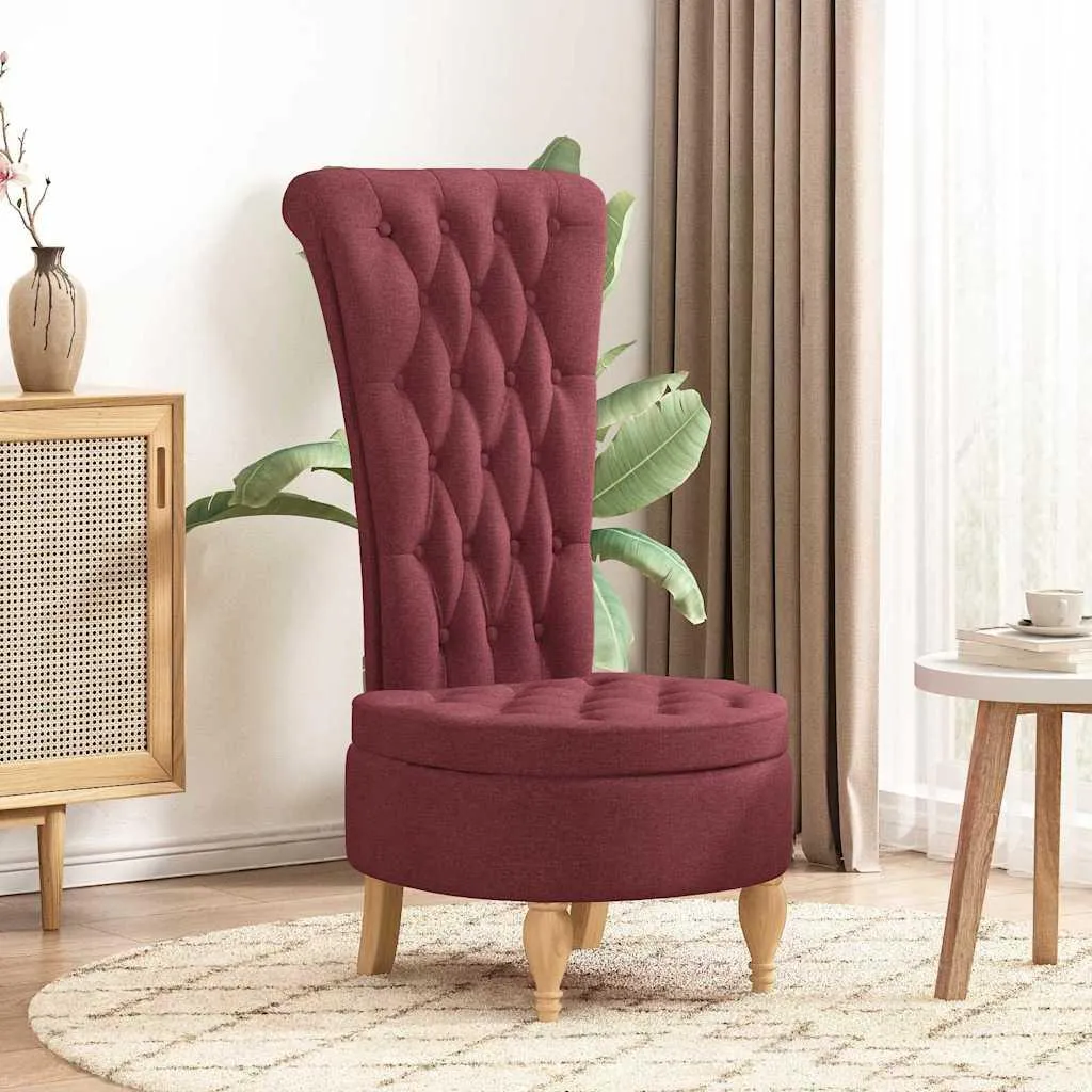 Lit d'appoint compact fauteuil-lit vidaXL tissu rouge pour petits salons