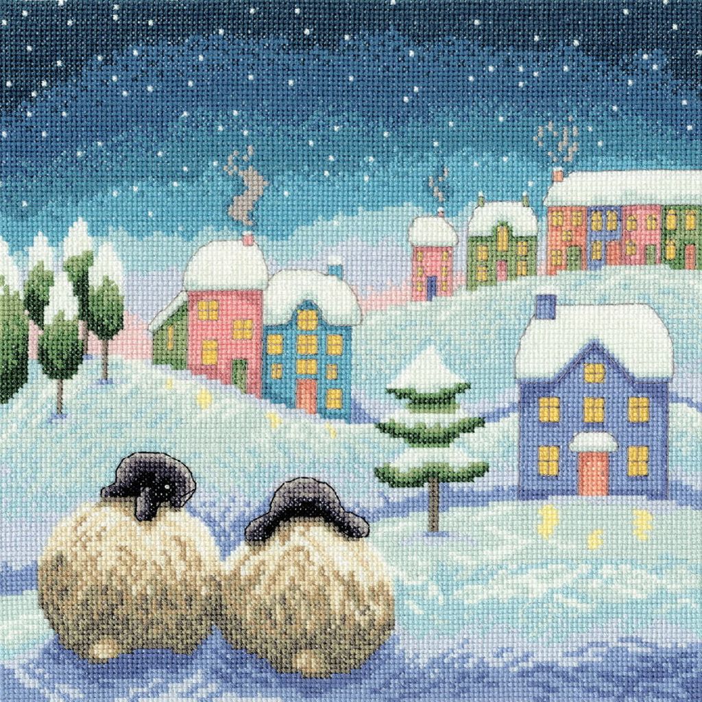 Bothy Threads Kreuzstich Stickpackung "Es ist ein schneebedeckter Ort wie zu Hause", Zählmuster, XLP14, 26x26cm