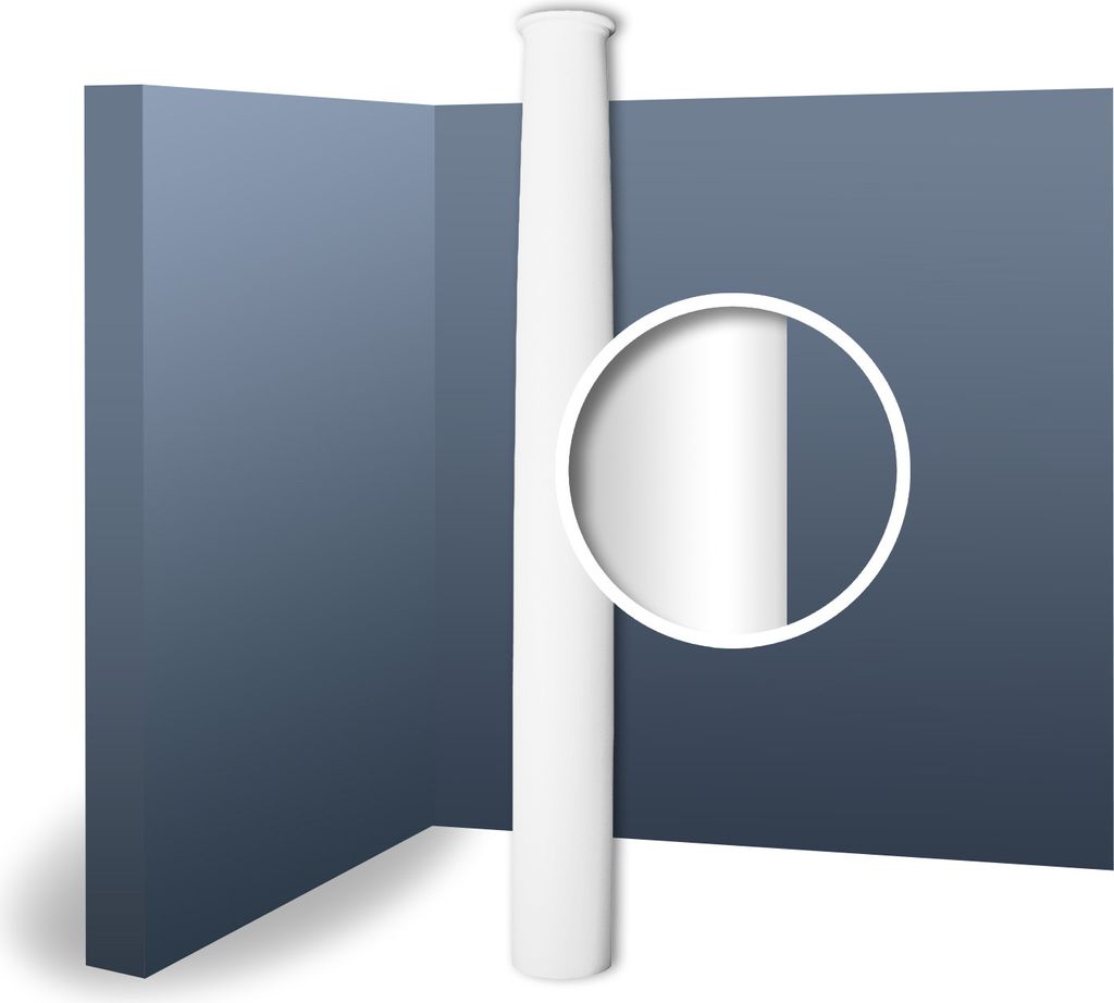 Orac Decor K1102 LUXXUS Stuck Säule Säulenschaft Rundform klassisch weiß 2,02 m