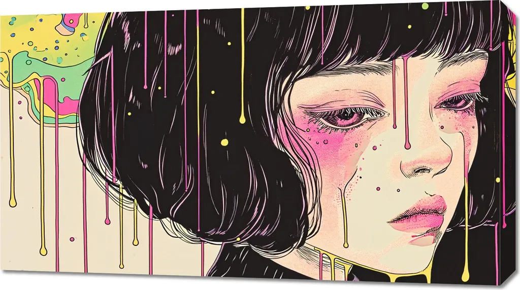 Décorer un Mur Vide avec le Tableau Flux de Couleurs 90x50 cm Élégant