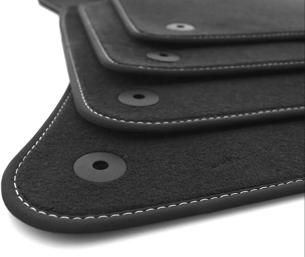 CARMAT TEXER Tappetini Auto In Tessuto Per Audi A8 D3 4E - Anni 2002-2009, Set Da 4 Pezzi Nero