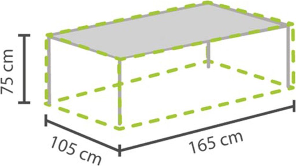 Perel Garten-Schutzhülle für Gartentische max. 160 cm 75 cm Produktbild 