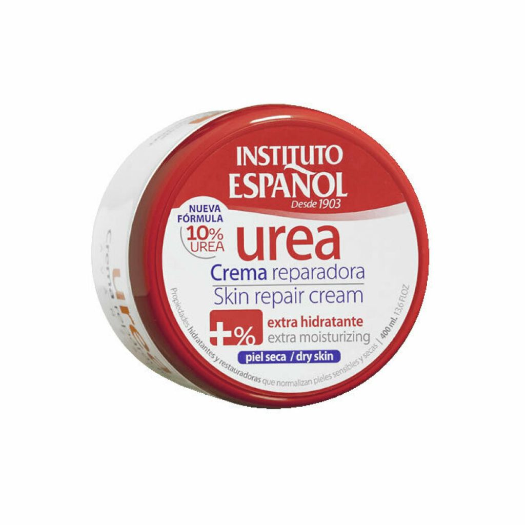 A product shot of a round tub of skin repair cream.