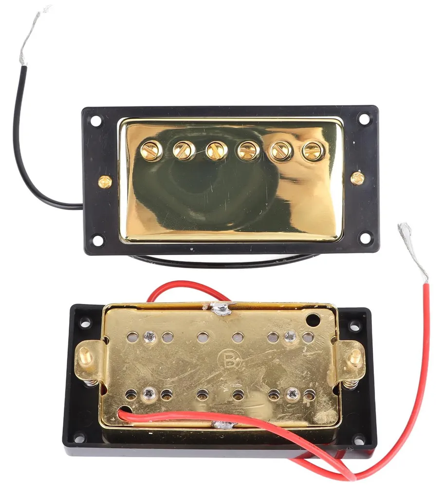 Micro Humbucker Métal Doré pour Guitare : Éliminez les Bruits Parasites - 6